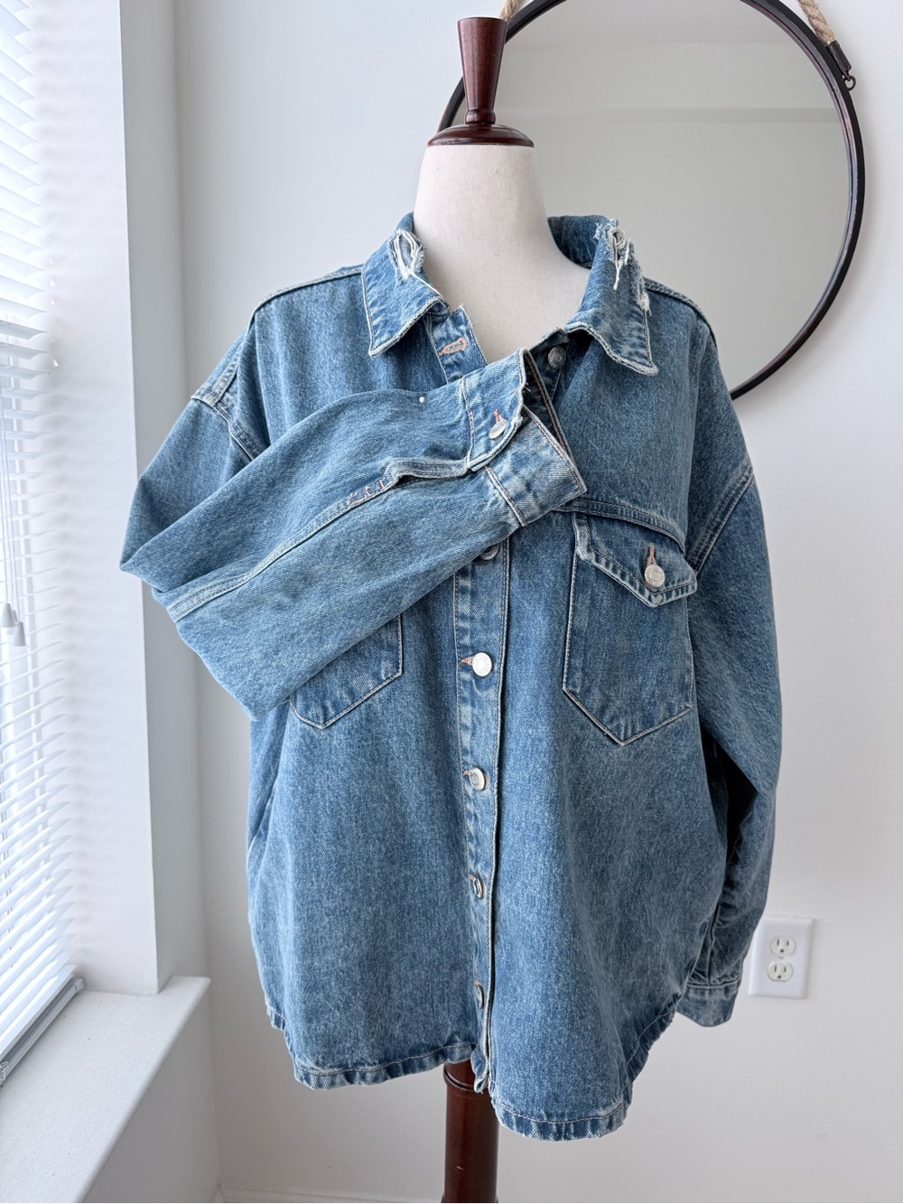 Oversized Blue Denim Shirt- Jacket/Shacket